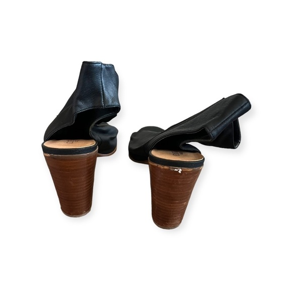 Crown Vintage booties boots black open toe NOVA - Picture 5 of 11